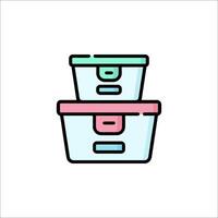 A stack of boxes with a lid on top vector
