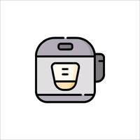 A small electric cooker icon on a white background vector