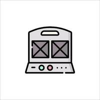 A stove with two burners on it vector