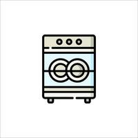 A stove with two burners on it vector