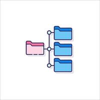 File folder icon illustration vector