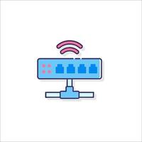 A wireless router icon on a white background vector