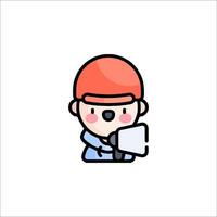 A cartoon character with a megaphone vector