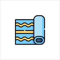 A roll of carpet icon vector