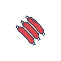 A sausage icon on a white background vector
