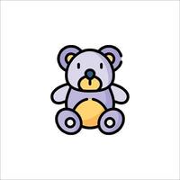 A teddy bear is shown in a simple design vector