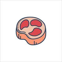 Meat icon isolated on white background vector