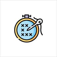 A stopwatch with crossed out numbers on it vector