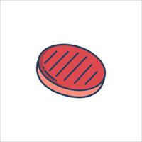 A hamburger icon on a white background vector