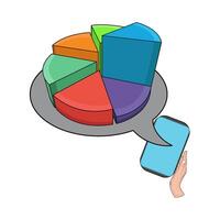 illustration of Colorful Pie Chart vector