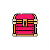 A pink chest icon on a white background vector