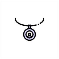 A necklace with a person on it vector