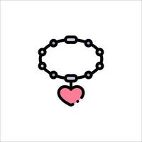 A bracelet with a heart on it vector