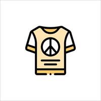 A t - shirt with a peace symbol on it vector