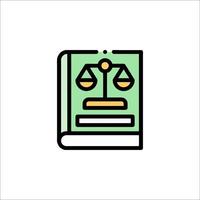 A book with scales of justice on it vector