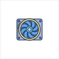 A fan icon on a white background vector
