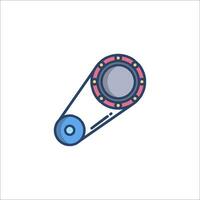 A flat icon of a wrench on a white background vector