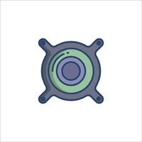 A computer fan icon on a white background vector