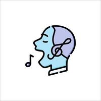 A man with a music note in his mouth vector