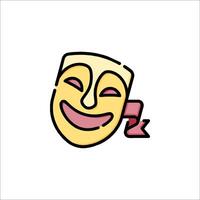 A cartoon mask with a smile on it vector