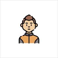 A man in a jacket icon on a white background vector