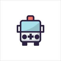 An ambulance icon on a white background vector