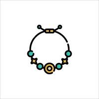 A bracelet with a circle on it vector