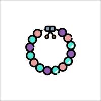 A bracelet with colorful beads on it vector
