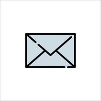 An email envelope icon on a white background vector