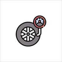 A tire with a gauge on it vector