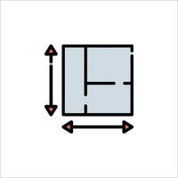 A square with a line drawn around it vector