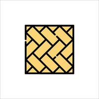 A square pattern with a yellow background vector