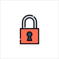 A lock icon with a keyhole vector