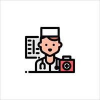 A doctor with a medical bag and a stethoscope vector
