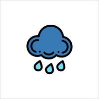 Rainy cloud icon illustration vector