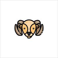 A ram head icon on a white background vector