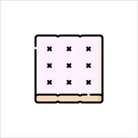 A square of white fabric with a cross pattern vector
