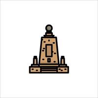 A monument icon in a line style vector