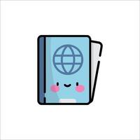 A passport with a globe on it vector