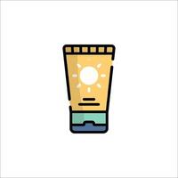 A tube of sunscreen on a white background vector