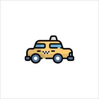 A taxi cab icon on a white background vector