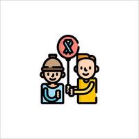 A man and woman holding a balloon with a sign that says no vector