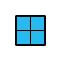 A square icon with four squares on it vector