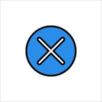 No x icon illustration vector