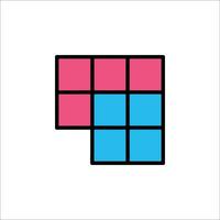 A square with four squares on it vector