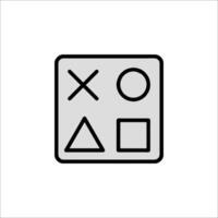 A black and white icon of a game board vector