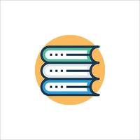 A stack of books icon on a white background vector