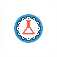 A laboratory flask icon on a white background vector