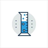 A test tube with a liquid in it vector