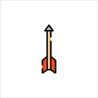 An arrow icon with a red and orange tip vector